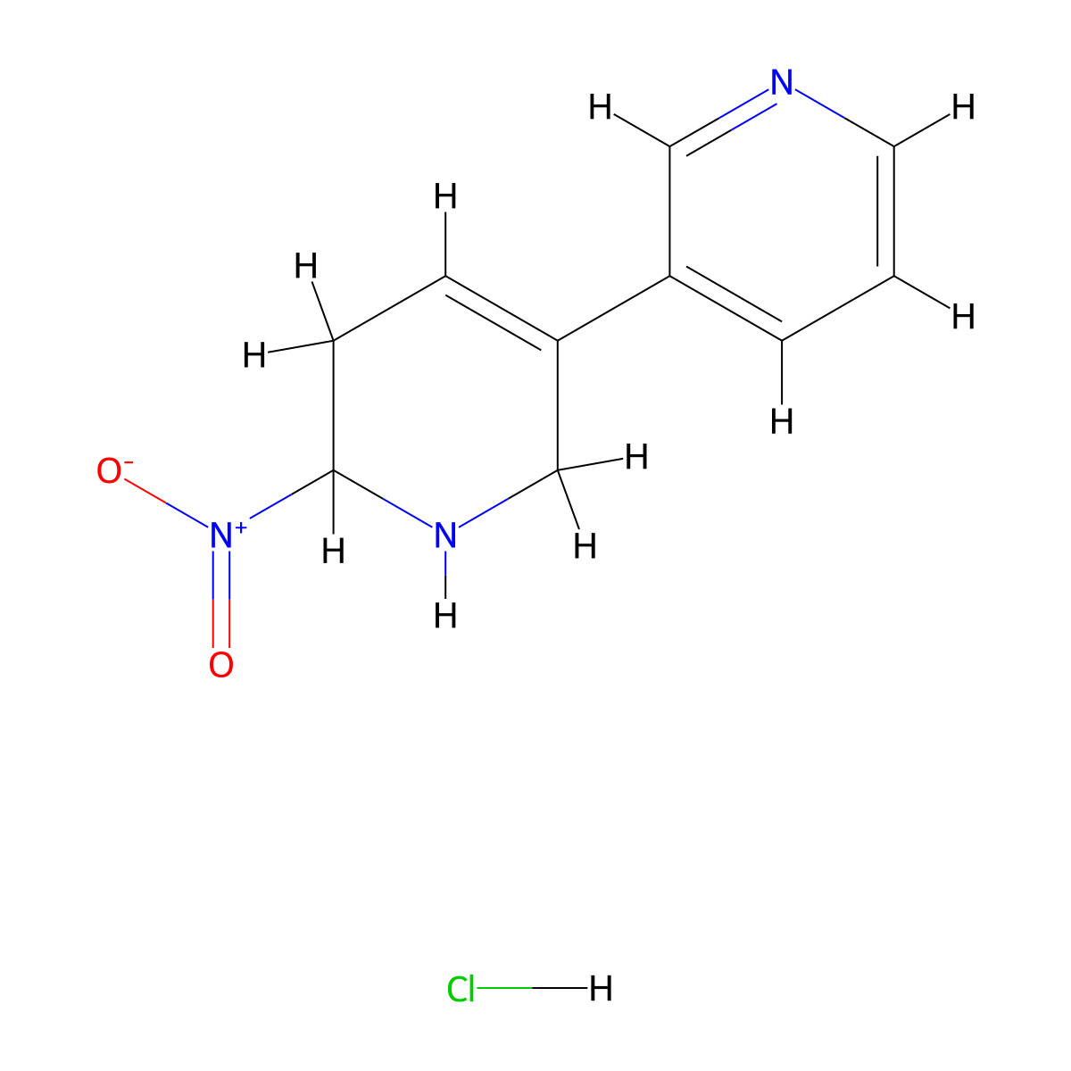 6-Nitro-1,2,5,6-tetrahydro-3,3-bipyridine hydrochloride molecular structure, CAS 2409590-01-6
