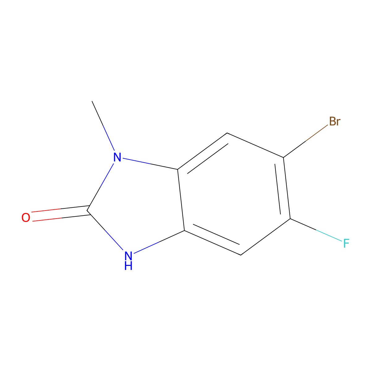 6-Bromo-5-fluoro-1-methyl-1,3-dihydro-2H-benzo[D]imidazol-2-one molecular structure, CAS 2409597-05-1