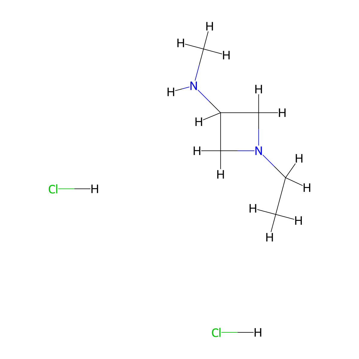 1-Ethyl-N-methylazetidin-3-amine dihydrochloride molecular structure, CAS 2409597-06-2