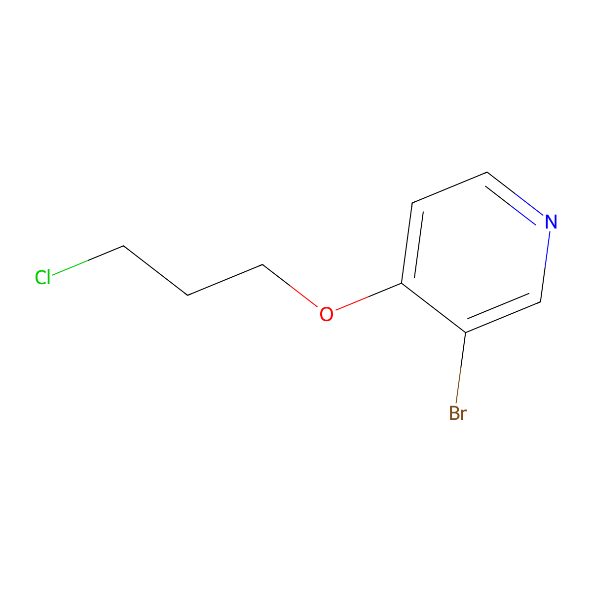 3-Bromo-4-(3-chloropropoxy)pyridine molecular structure, CAS 2409597-07-3