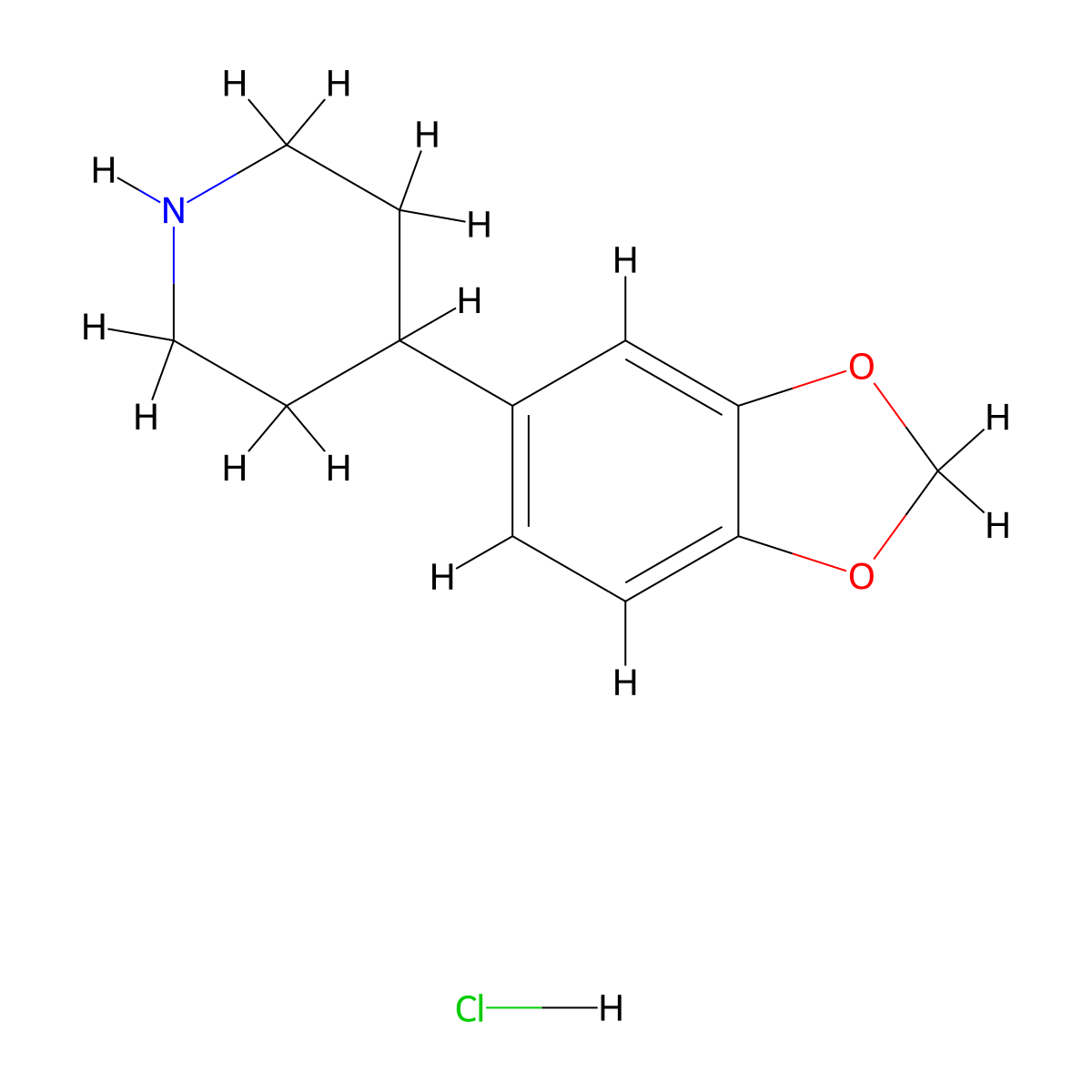 4-(Benzo[d][1,3]dioxol-5-yl)piperidine hydrochloride molecular structure, CAS 2409597-19-7