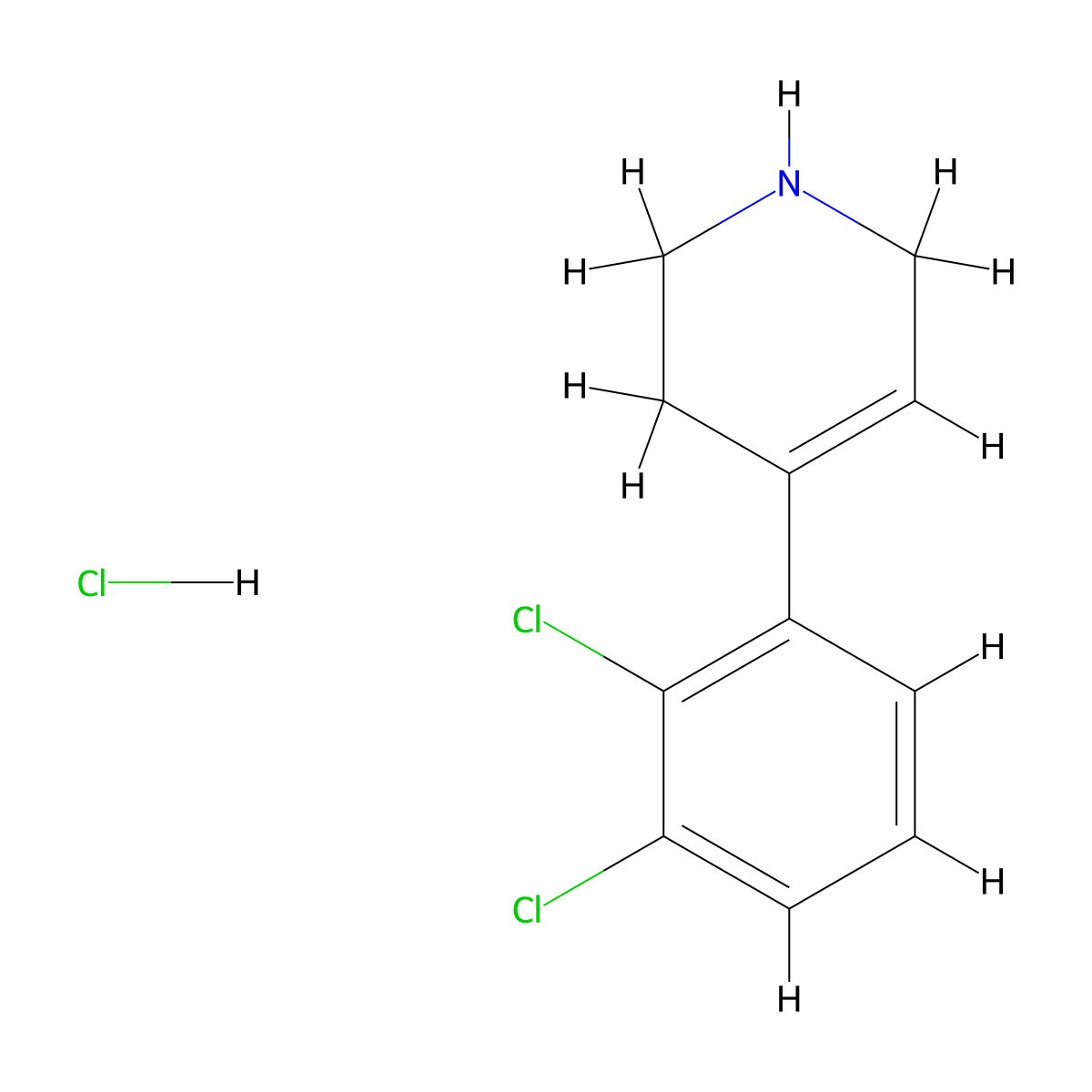 4-(2,3-Dichlorophenyl)-1,2,3,6-tetrahydropyridine hydrochloride molecular structure, CAS 2409597-24-4