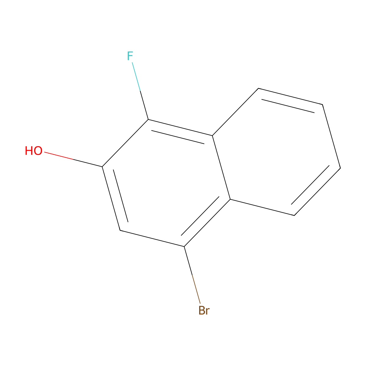 4-Bromo-1-fluoronaphthalen-2-ol molecular structure, CAS 2409597-26-6