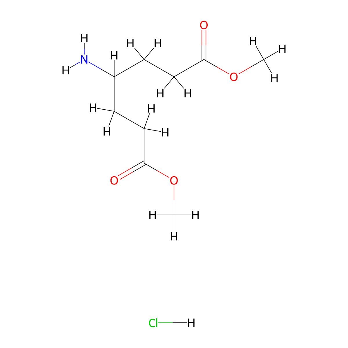 1,7-Dimethyl 4-aminoheptanedioate hydrochloride molecular structure, CAS 2409597-28-8