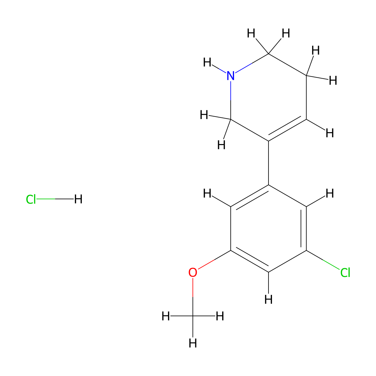 5-(3-Chloro-5-methoxyphenyl)-1,2,3,6-tetrahydropyridine hydrochloride molecular structure, CAS 2409597-32-4
