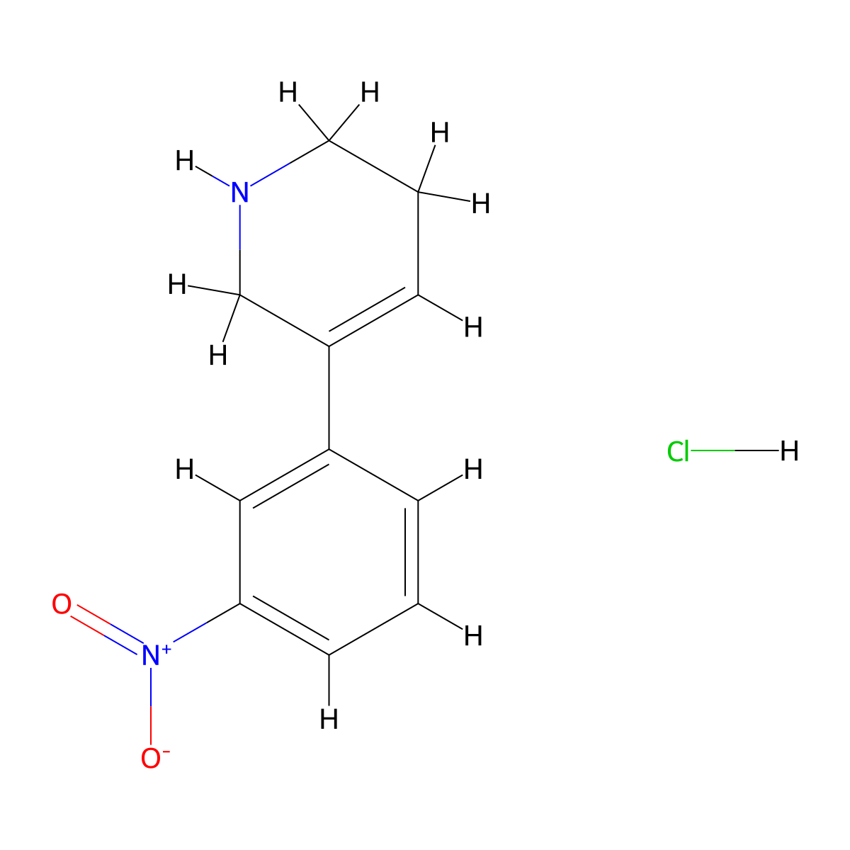 5-(3-Nitrophenyl)-1,2,3,6-tetrahydropyridine hydrochloride molecular structure, CAS 2409597-48-2