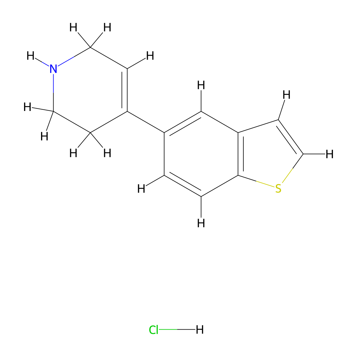 4-(Benzo[b]thiophen-5-yl)-1,2,3,6-tetrahydropyridine hydrochloride molecular structure, CAS 2409597-50-6
