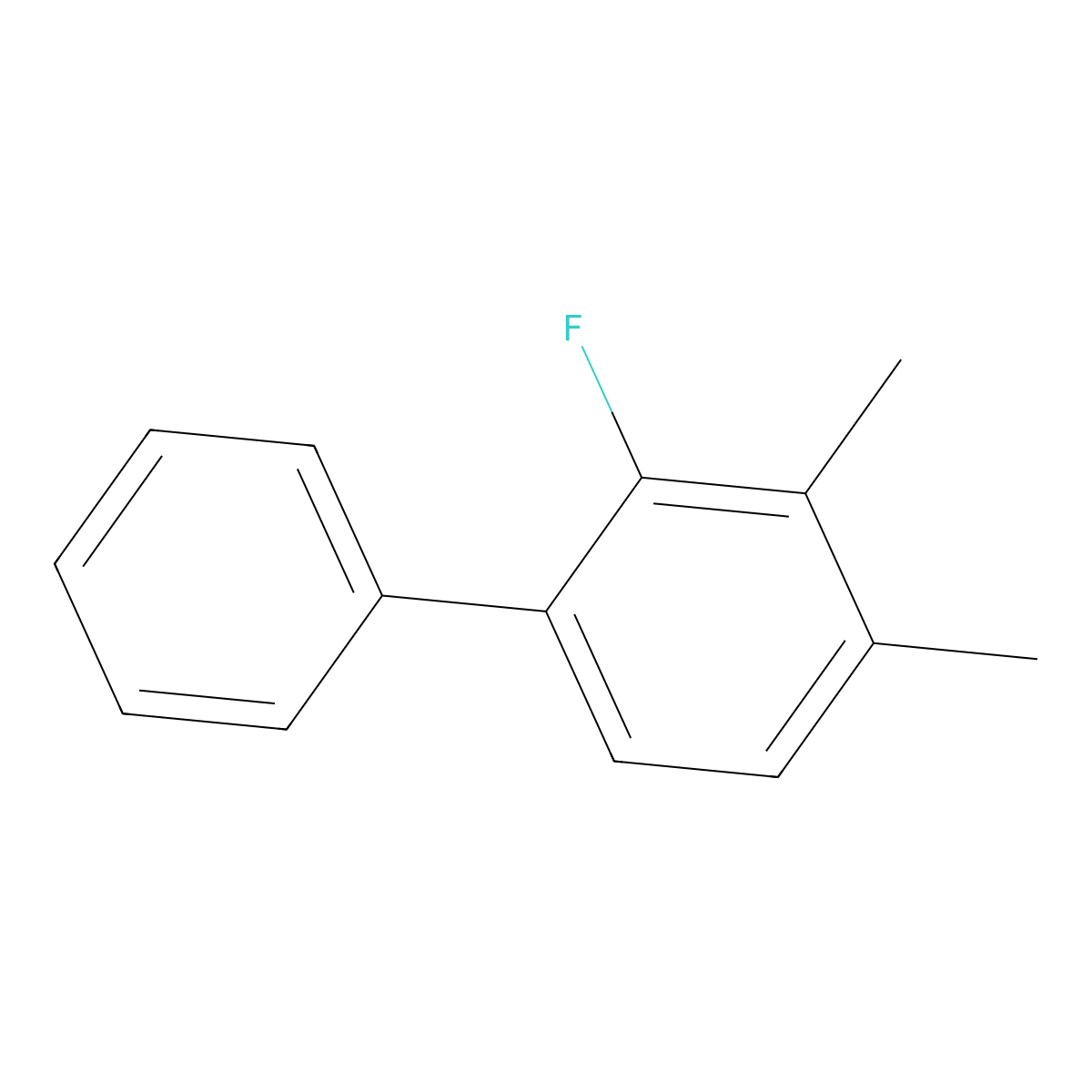 2-Fluoro-3,4-dimethyl-1,1'-biphenyl molecular structure, CAS 2409648-21-9
