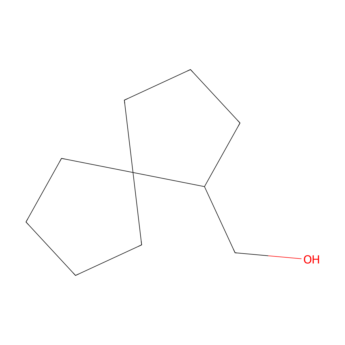 {Spiro[4.4]nonan-1-yl}methanol molecular structure, CAS 24097-45-8