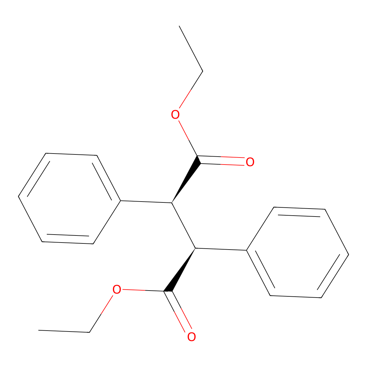 dl-2,3-Diphenyl-succinic acid diethyl ester molecular structure, CAS 24097-93-6