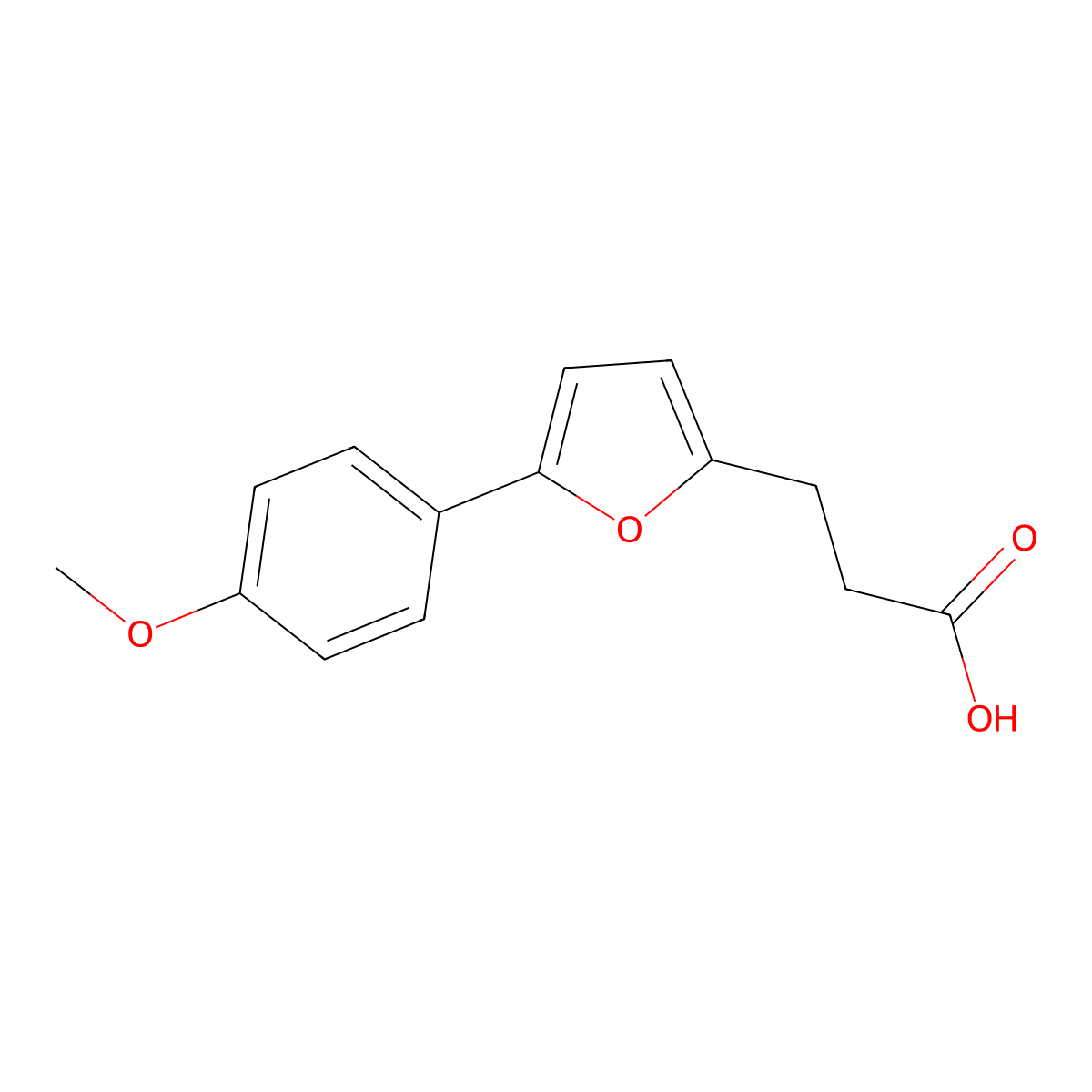 3-[5-(4-Methoxyphenyl)furan-2-yl]propanoic acid molecular structure, CAS 24098-77-9