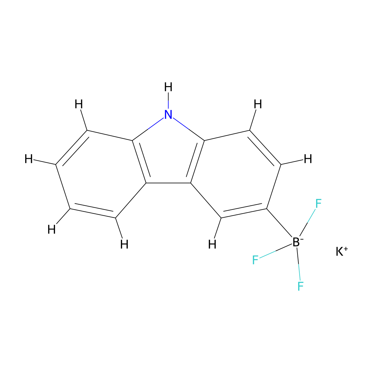 potassium (9H-carbazol-3-yl)trifluoroboranuide molecular structure, CAS 2409817-48-5