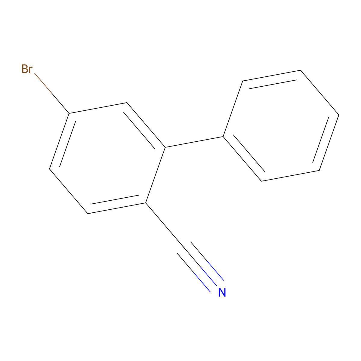 5-Bromo-[1,1'-biphenyl]-2-carbonitrile molecular structure, CAS 2409819-29-8
