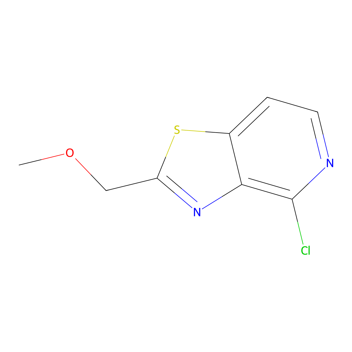 4-Chloro-2-(methoxymethyl)thiazolo[4,5-c]pyridine molecular structure, CAS 2409835-63-6