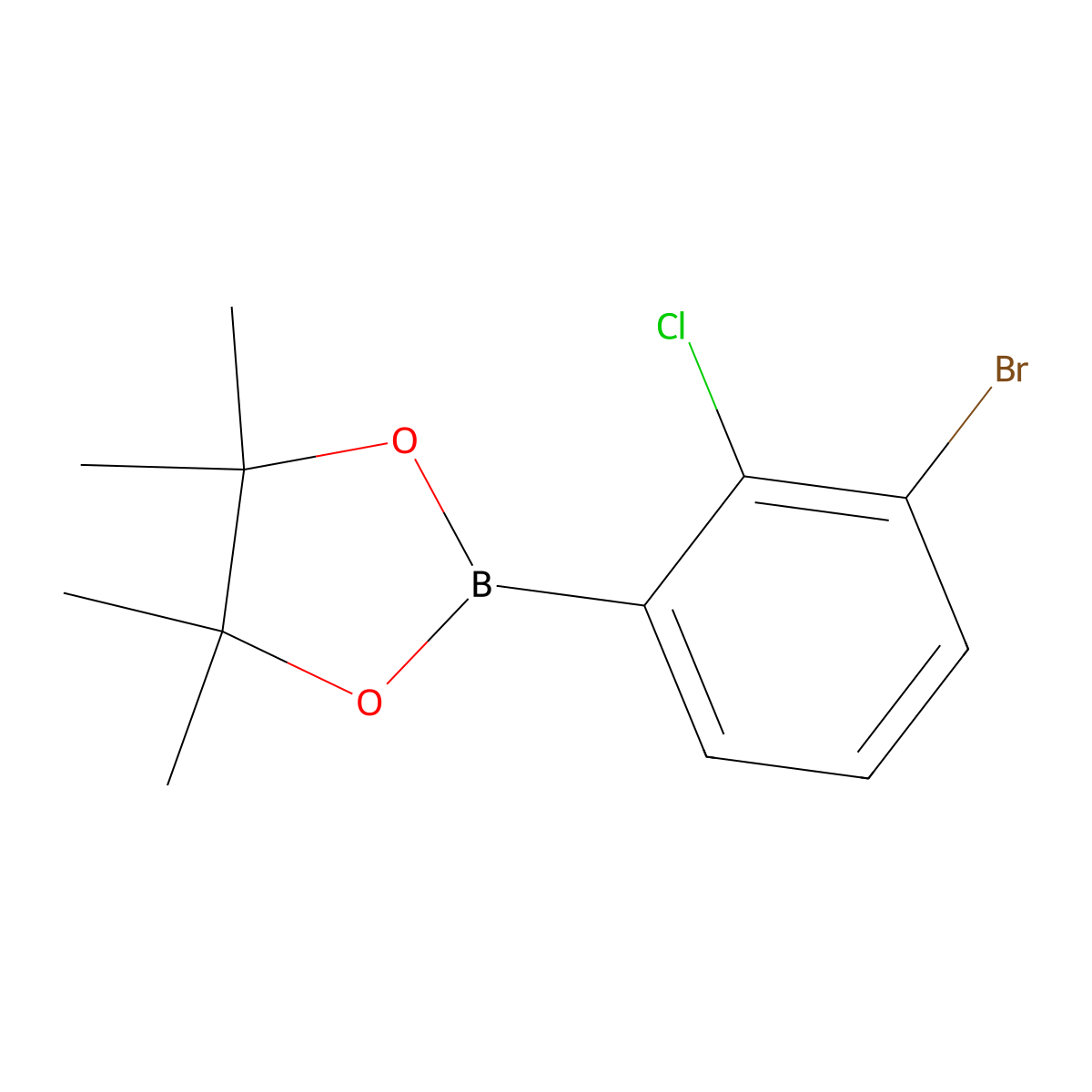 2-(3-Bromo-2-chlorophenyl)-4,4,5,5-tetramethyl-1,3,2-dioxaborolane molecular structure, CAS 2409835-64-7