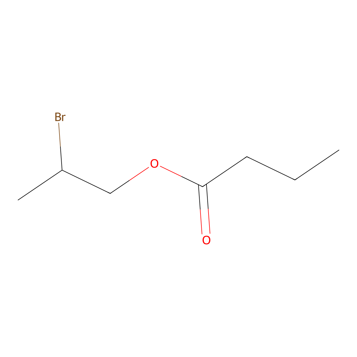 2-Bromopropyl butanoate molecular structure, CAS 24099-17-0