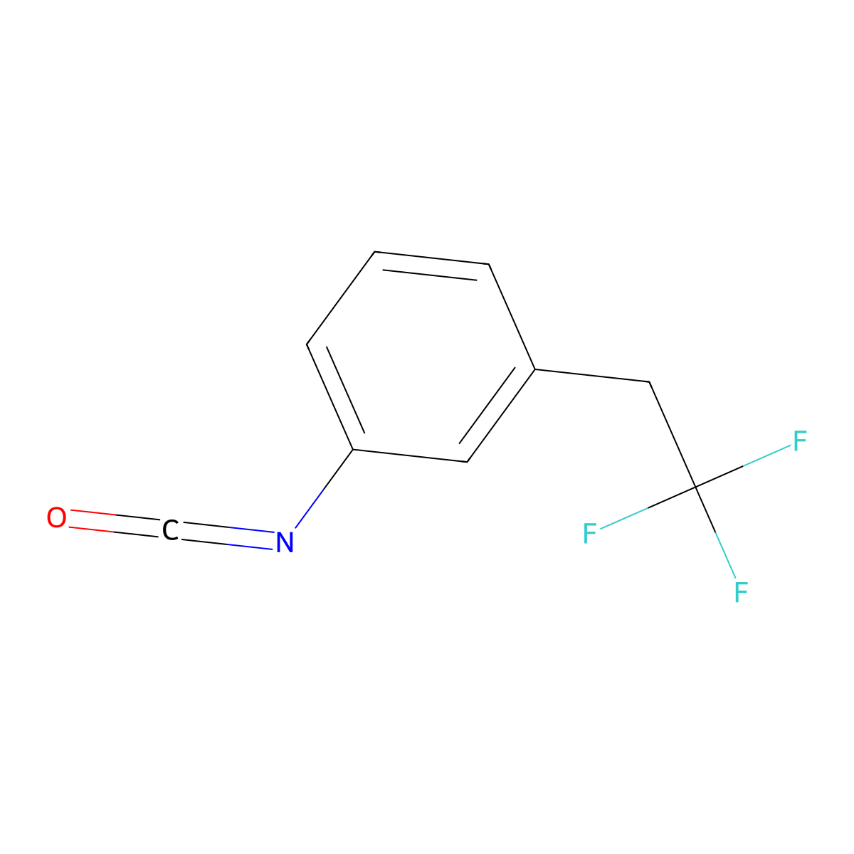 1-Isocyanato-3-(2,2,2-trifluoroethyl)benzene molecular structure, CAS 2409923-69-7