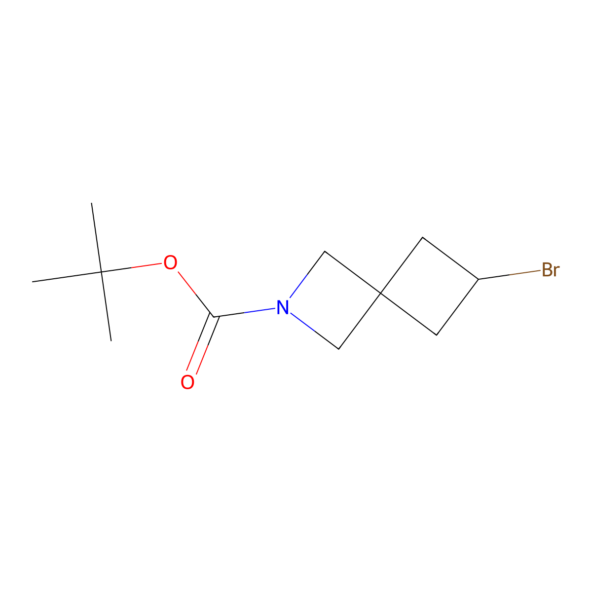 tert-Butyl 6-bromo-2-azaspiro[3.3]heptane-2-carboxylate molecular structure, CAS 2409962-67-8