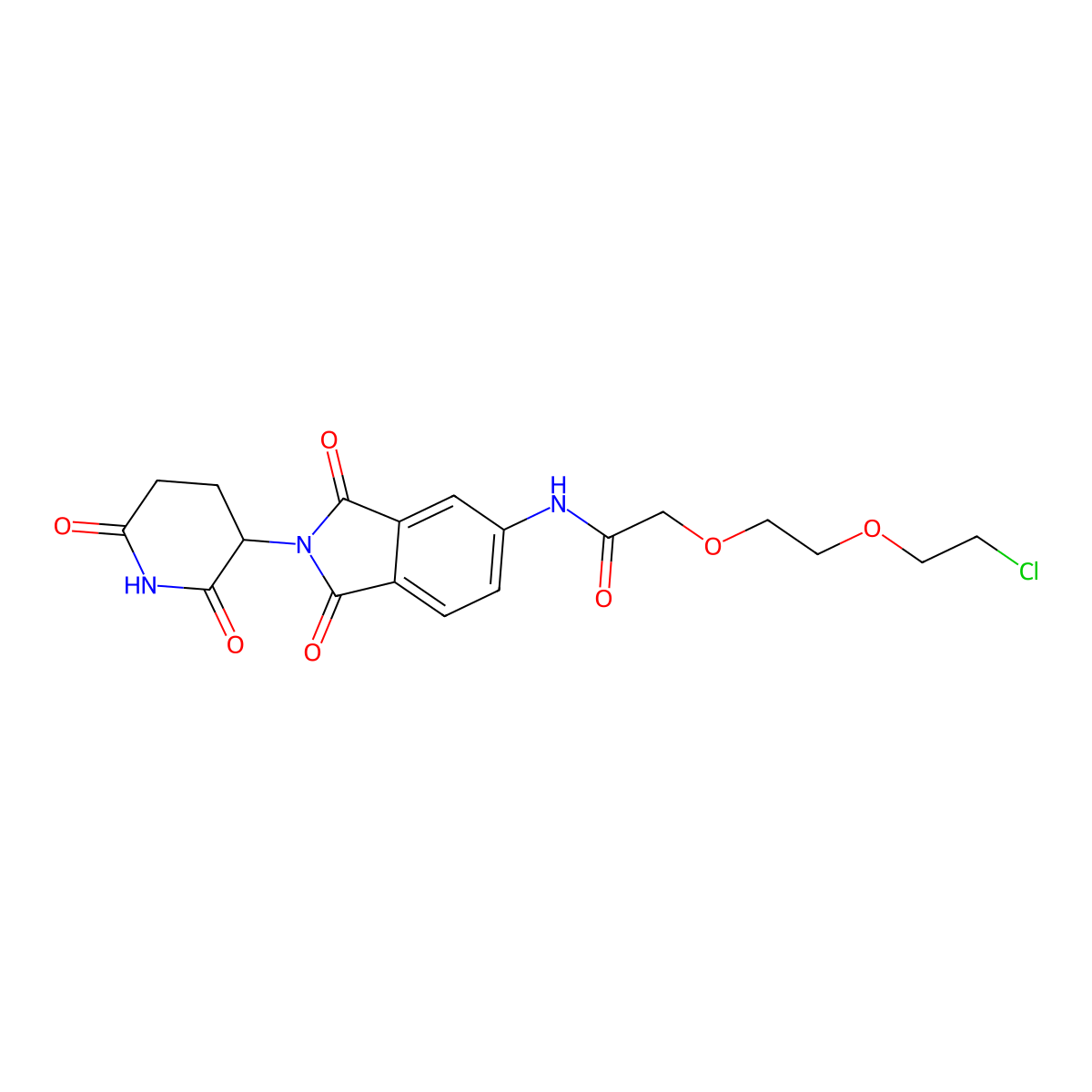 2-(2-(2-Chloroethoxy)ethoxy)-N-(2-(2,6-dioxopiperidin-3-yl)-1,3-dioxoisoindolin-5-yl)acetamide molecular structure, CAS 2409962-77-0