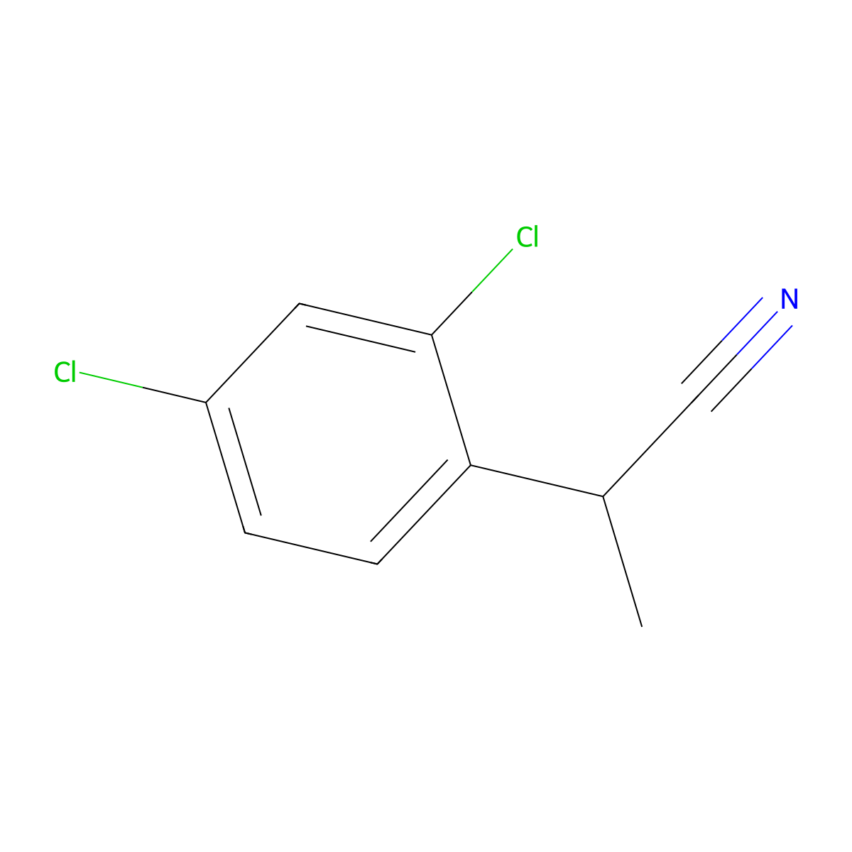 2-(2,4-Dichlorophenyl)propanenitrile molecular structure, CAS 2410-38-0