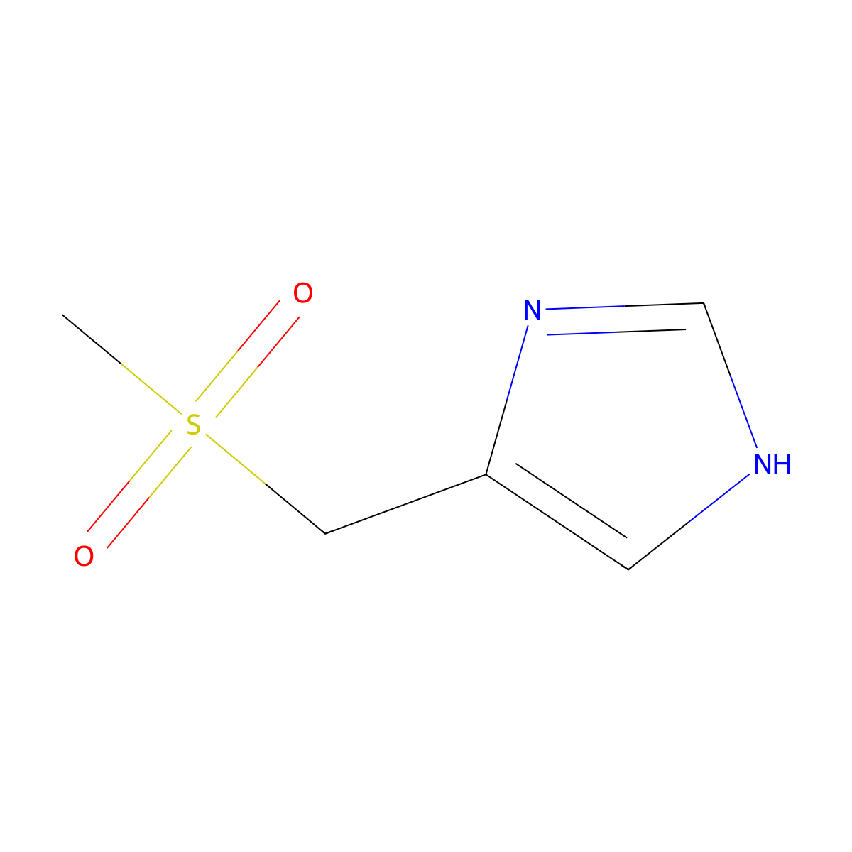 1H-Imidazole, 5-[(methylsulfonyl)methyl]- molecular structure, CAS 24100-20-7
