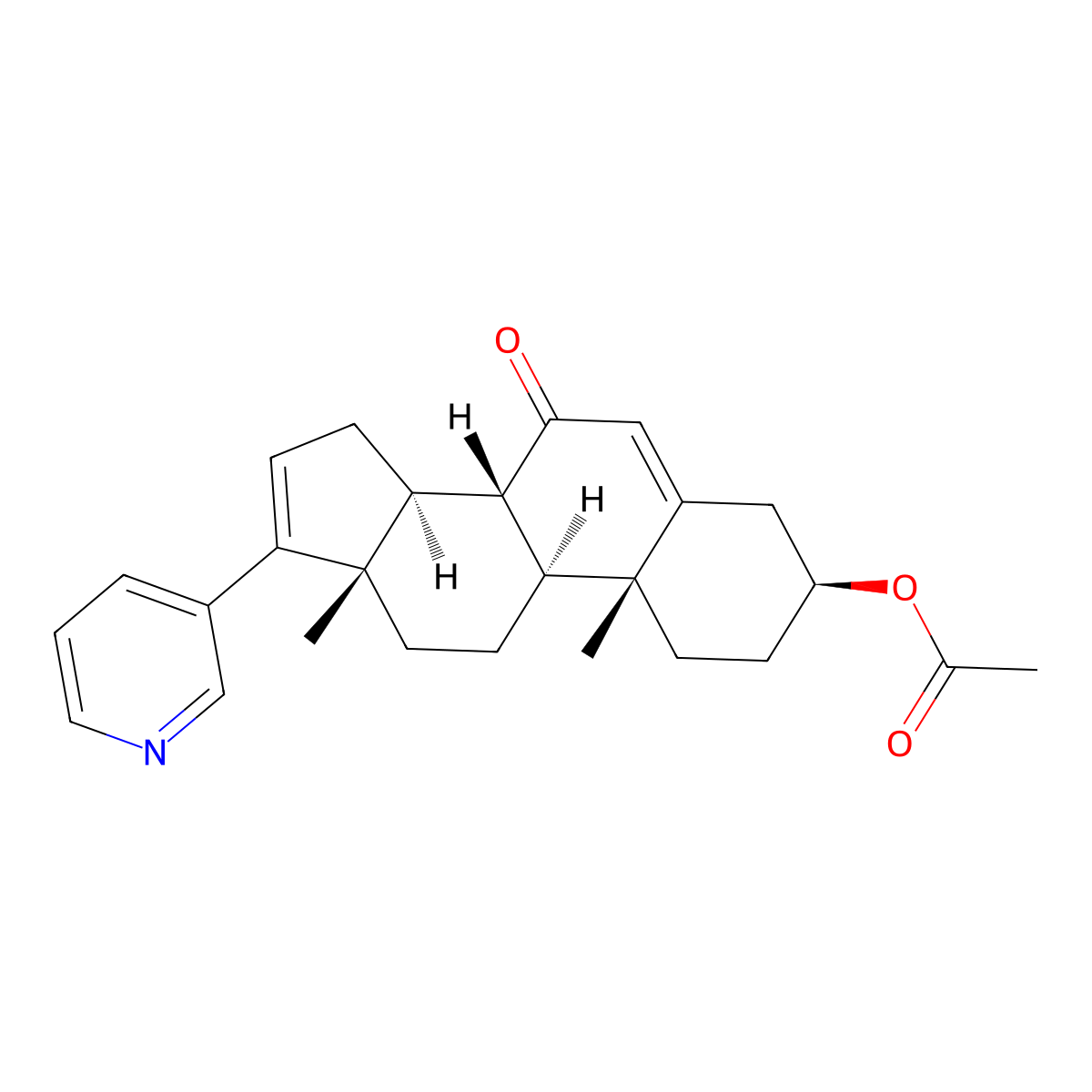 7-Ketoabiraterone acetate molecular structure, CAS 2410075-48-6