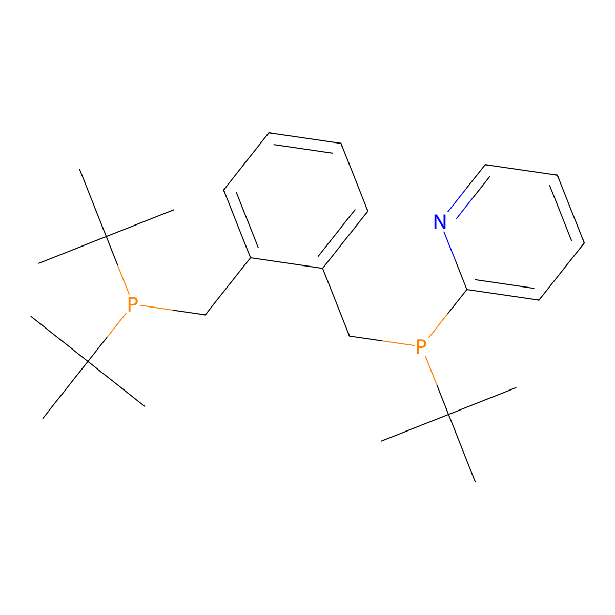 2-(tert-Butyl(2-((di-tert-butylphosphino)methyl)benzyl)phosphino)pyridine molecular structure, CAS 2410085-45-7