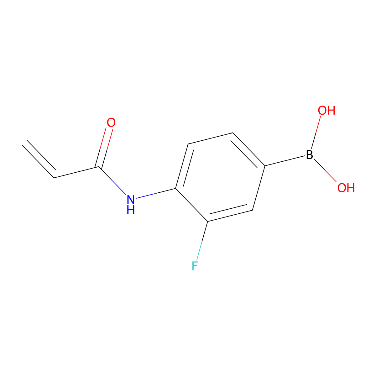 [3-Fluoro-4-(prop-2-enamido)phenyl]boronic acid molecular structure, CAS 2410195-00-3