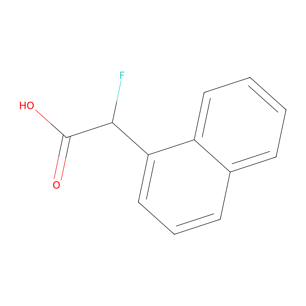 2-Fluoro-2-(naphthalen-1-yl)acetic acid molecular structure, CAS 24102-64-5