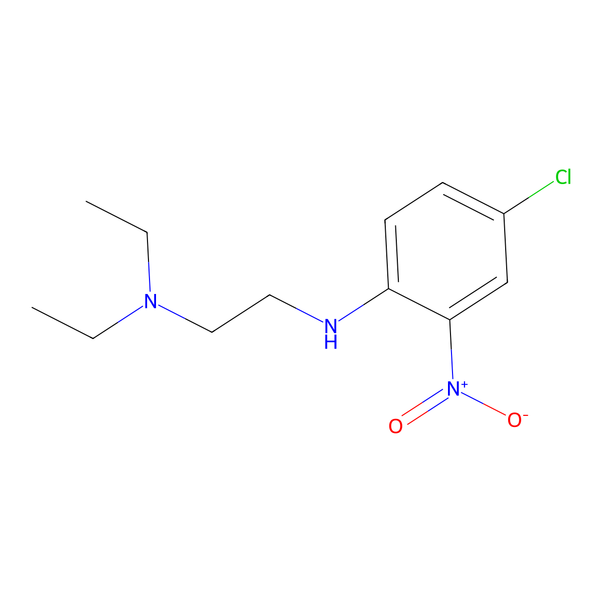 Aniline, 4-chloro-N-(2-(diethylamino)ethyl)-2-nitro- molecular structure, CAS 24102-89-4