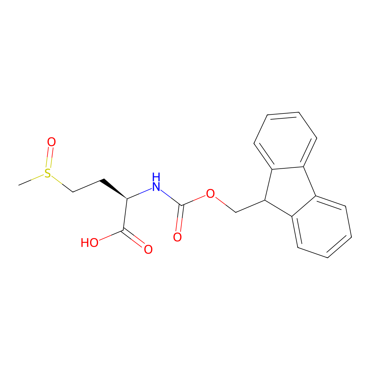 Fmoc-D-Met(O)-OH molecular structure, CAS 2410250-48-3