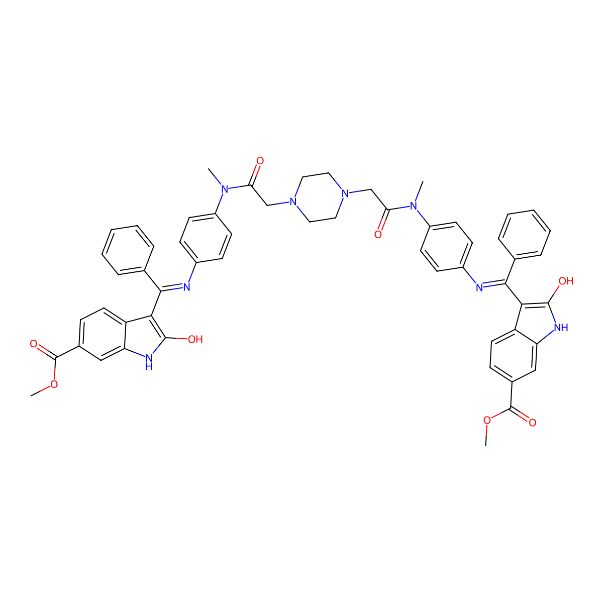Nintedanib Dimer Impurity molecular structure, CAS 2410284-90-9
