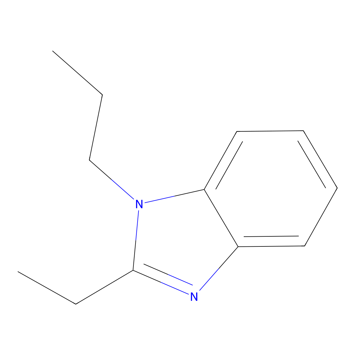 2-Ethyl-1-propylbenzimidazole molecular structure, CAS 24103-02-4