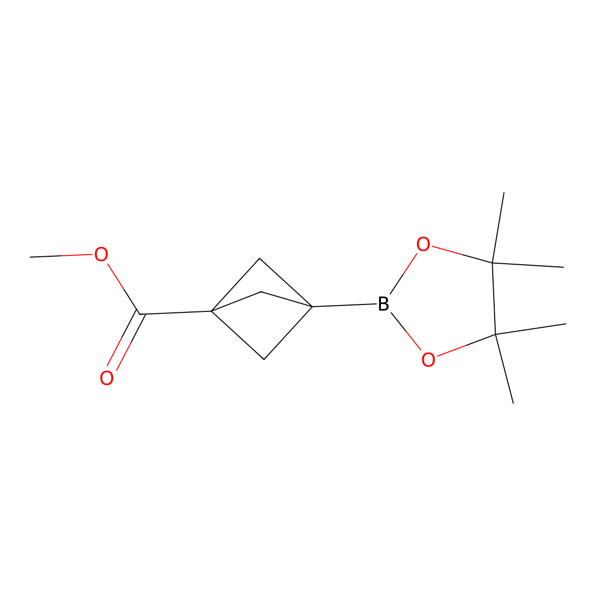 Methyl 3-(4,4,5,5-tetramethyl-1,3,2-dioxaborolan-2-yl)bicyclo[1.1.1]pentane-1-carboxylate molecular structure, CAS 2410440-12-7