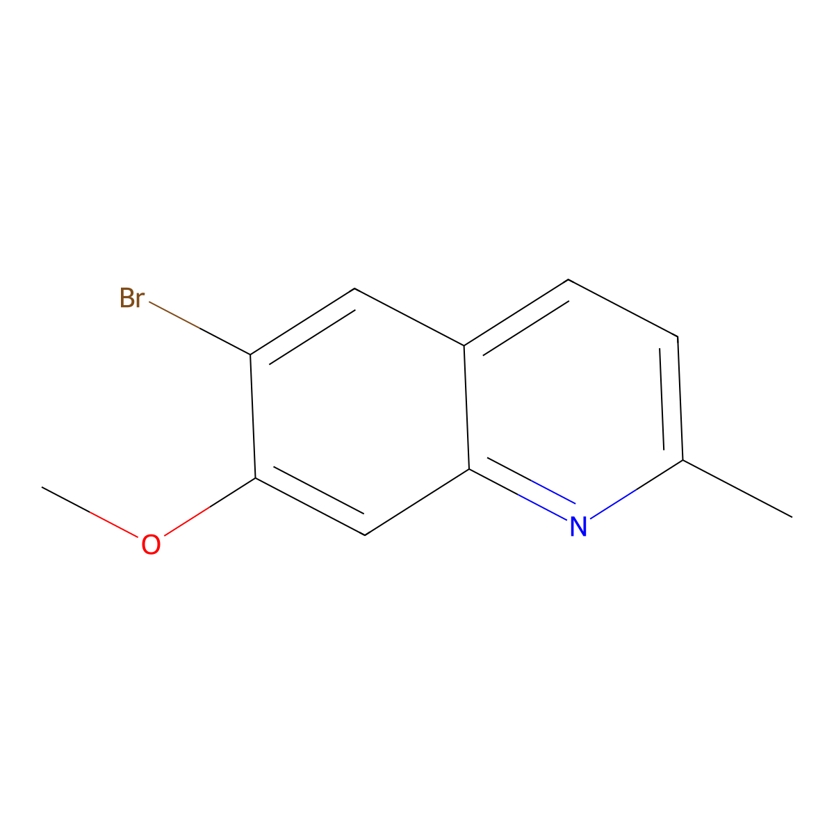 6-Bromo-7-methoxy-2-methylquinoline molecular structure, CAS 2410539-97-6