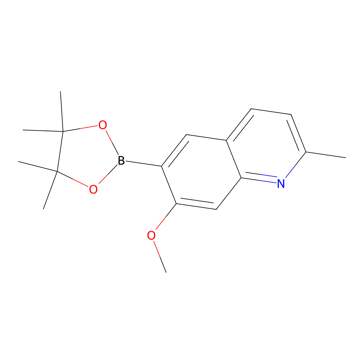 7-Methoxy-2-methyl-6-(4,4,5,5-tetramethyl-1,3,2-dioxaborolan-2-yl)quinoline molecular structure, CAS 2410542-66-2