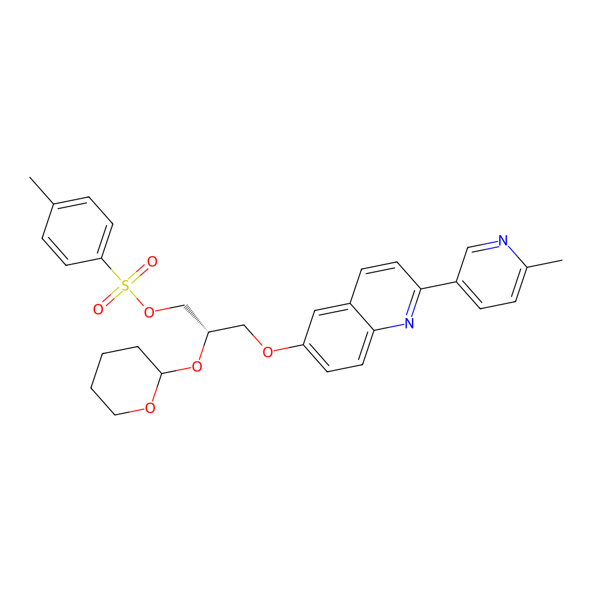 [(2S)-3-[2-(6-methyl-3-pyridinyl)quinolin-6-yl]oxy-2-(oxan-2-yloxy)propyl] 4-methylbenzenesulfonate molecular structure, CAS 2410554-19-5