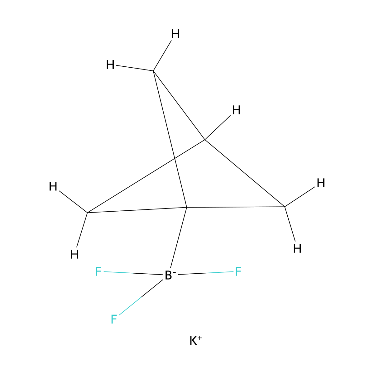 Potassium 1-bicyclo(1.1.1)pentanyl(trifluoro)boranuide molecular structure, CAS 2410559-72-5