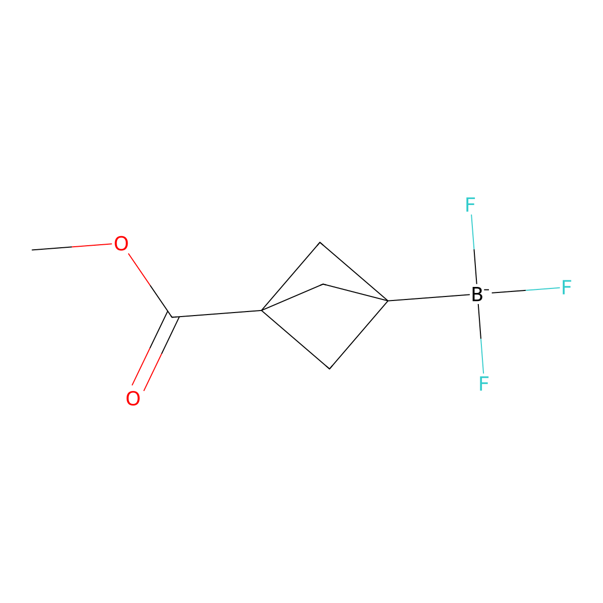 Trifluoro(3-(methoxycarbonyl)bicyclo[1.1.1]pentan-1-yl)borate molecular structure, CAS 2410559-73-6