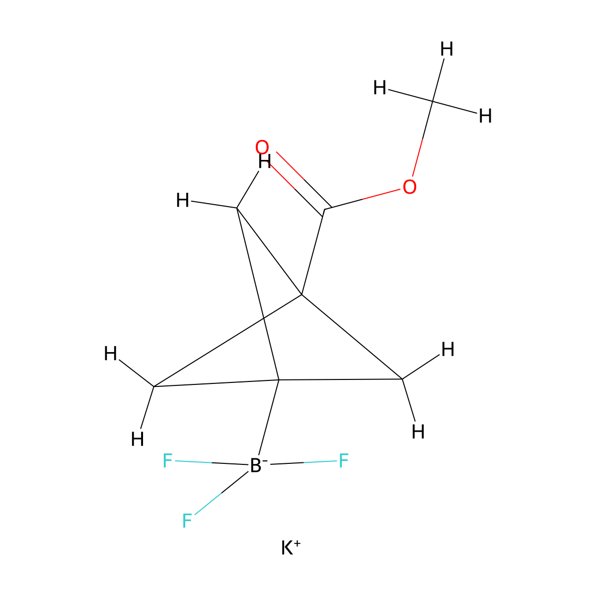 Potassium Trifluoro(3-(methoxycarbonyl)bicyclo(1.1.1)pentan-1-yl)borate molecular structure, CAS 2410559-74-7