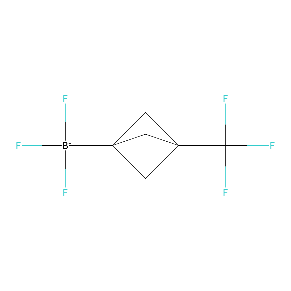 Trifluoro(3-(trifluoromethyl)bicyclo[1.1.1]pentan-1-yl)borate molecular structure, CAS 2410559-79-2