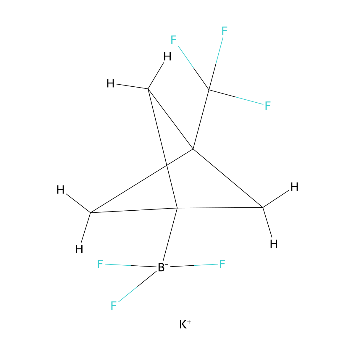 Potassium trifluoro(3-(trifluoromethyl)bicyclo[1.1.1]pentan-1-yl)borate molecular structure, CAS 2410559-80-5