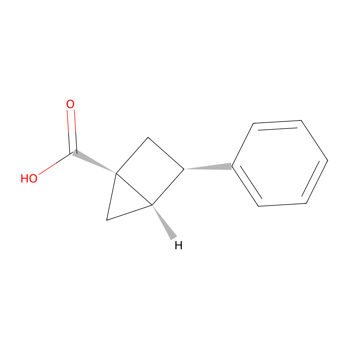 Rel-(1R,3S,4R)-3-phenylbicyclo[2.1.0]pentane-1-carboxylic acid molecular structure, CAS 2410594-60-2