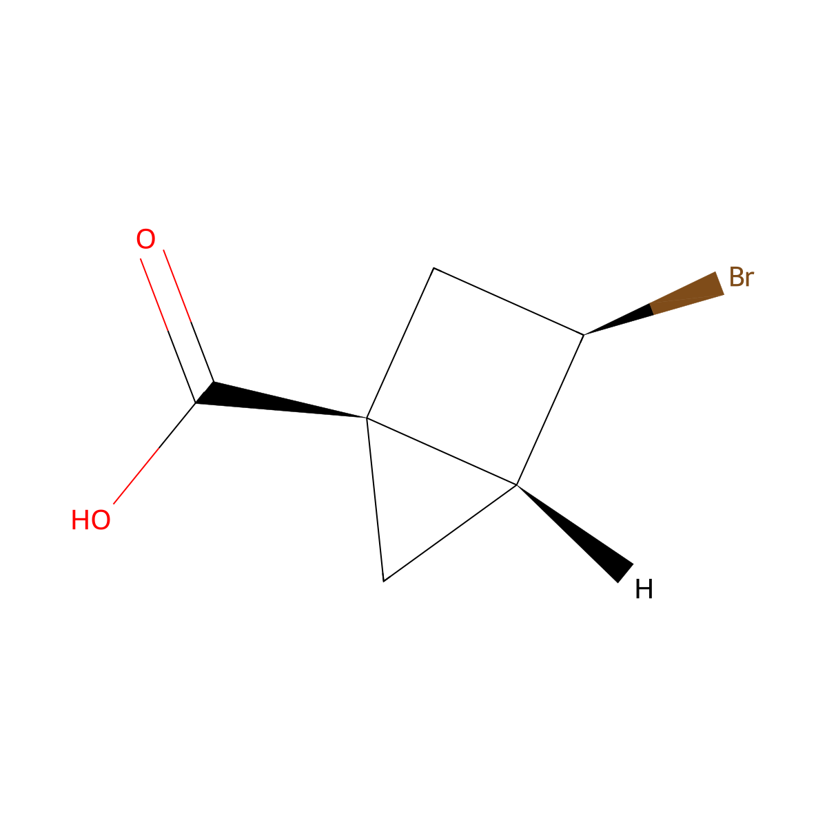 rac-(1R,3S,4S)-3-bromobicyclo[2.1.0]pentane-1-carboxylic acid molecular structure, CAS 2410594-61-3