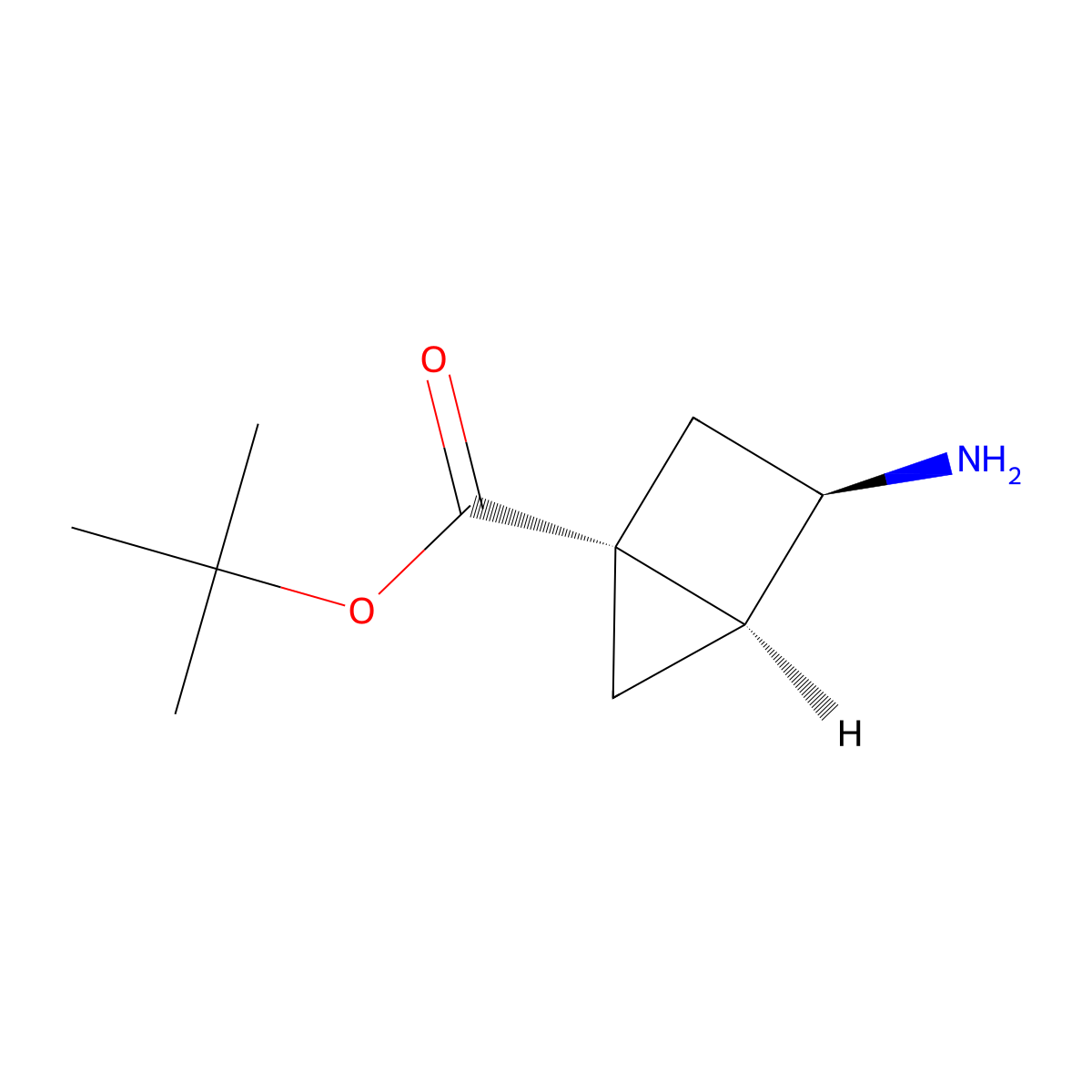 rac-tert-butyl (1R,3R,4S)-3-aminobicyclo[2.1.0]pentane-1-carboxylate molecular structure, CAS 2410594-80-6