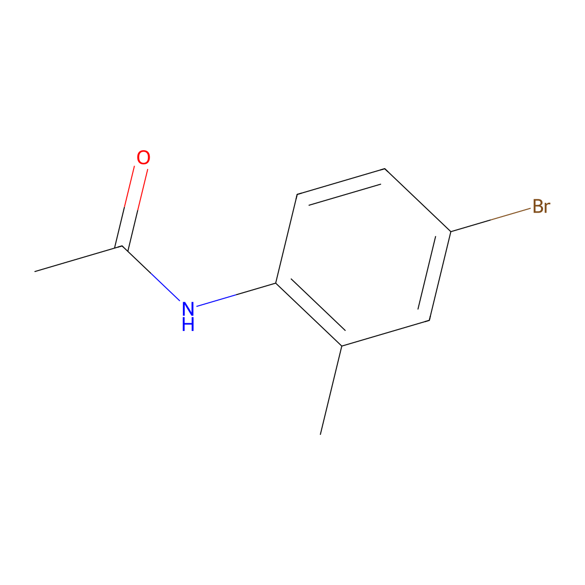 N-(4-Bromo-2-methylphenyl)acetamide molecular structure, CAS 24106-05-6