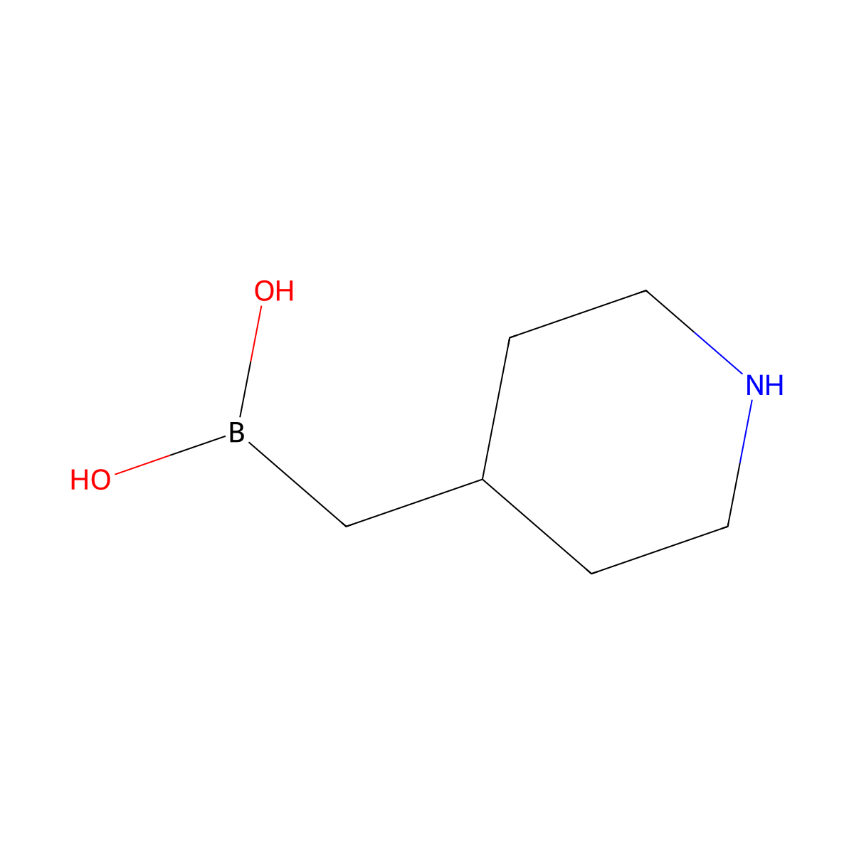 [(Piperidin-4-yl)methyl]boronic acid molecular structure, CAS 2410616-10-1