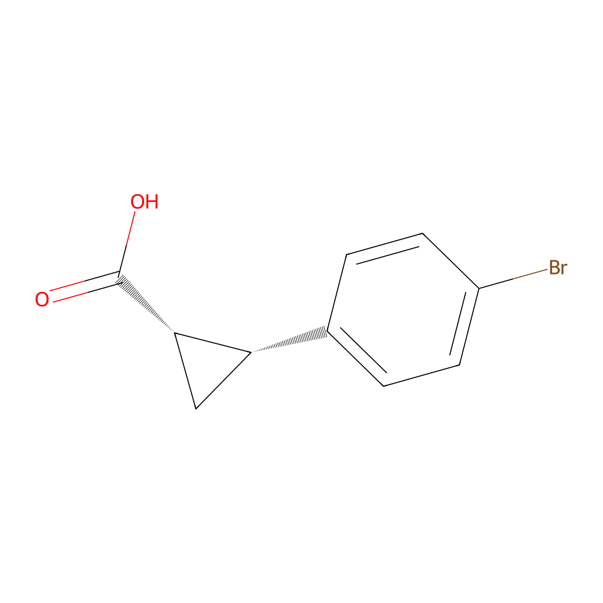 (1S,2R)-2-(4-Bromophenyl)cyclopropanecarboxylic Acid molecular structure, CAS 2410654-80-5