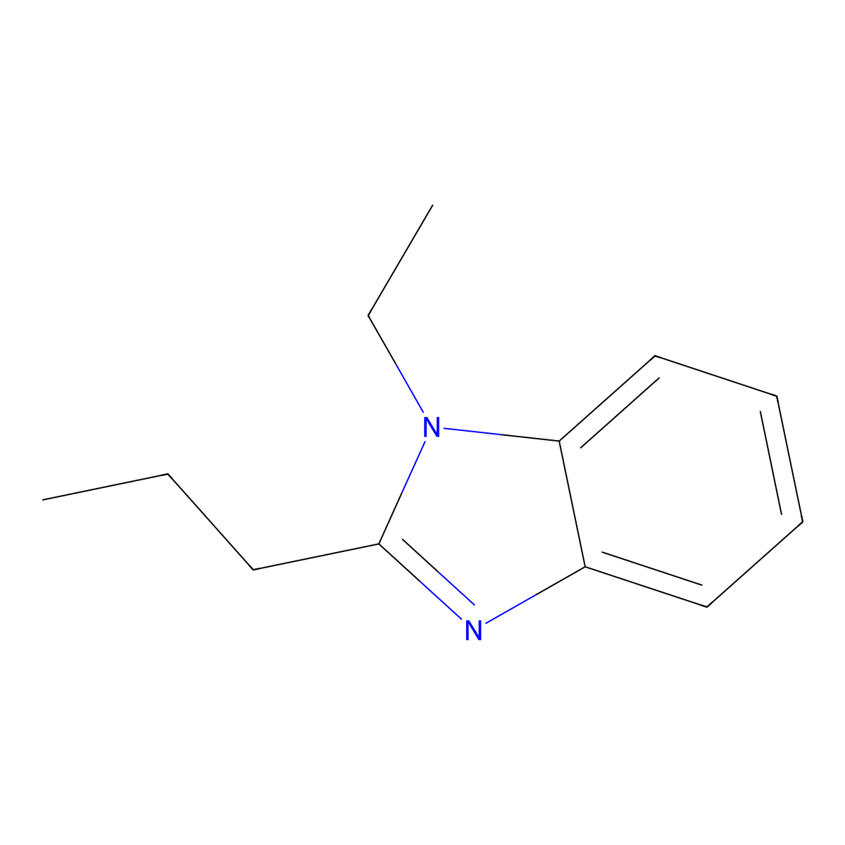 1-Ethyl-2-propylbenzimidazole molecular structure, CAS 24107-52-6