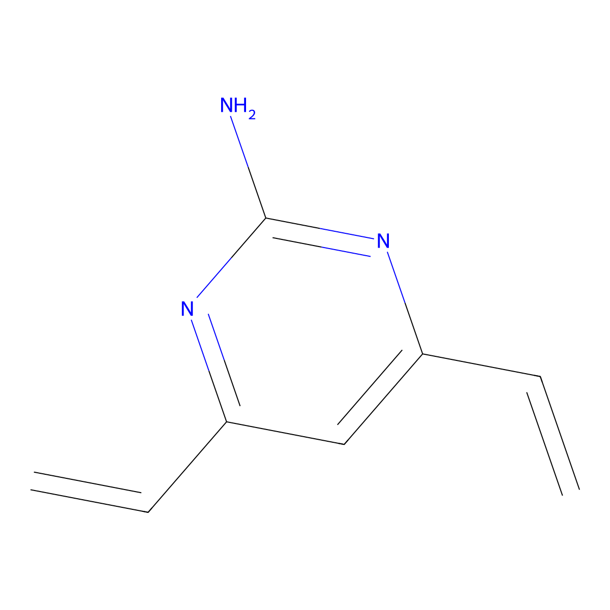 4,6-Divinylpyrimidin-2-amine molecular structure, CAS 2410702-83-7